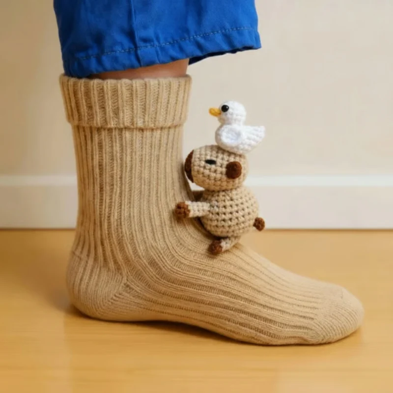 Nora – Decorative Socks with 3D Animal Design - Image 17