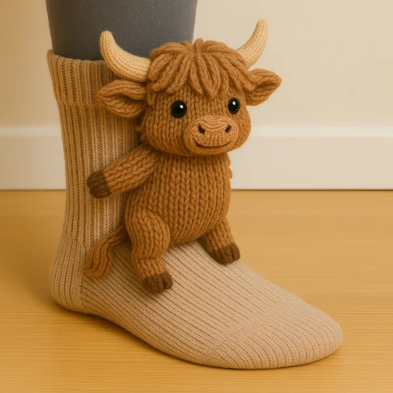 Nora – Decorative Socks with 3D Animal Design - Image 19