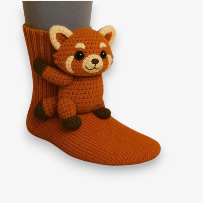 Nora – Decorative Socks with 3D Animal Design - Image 2