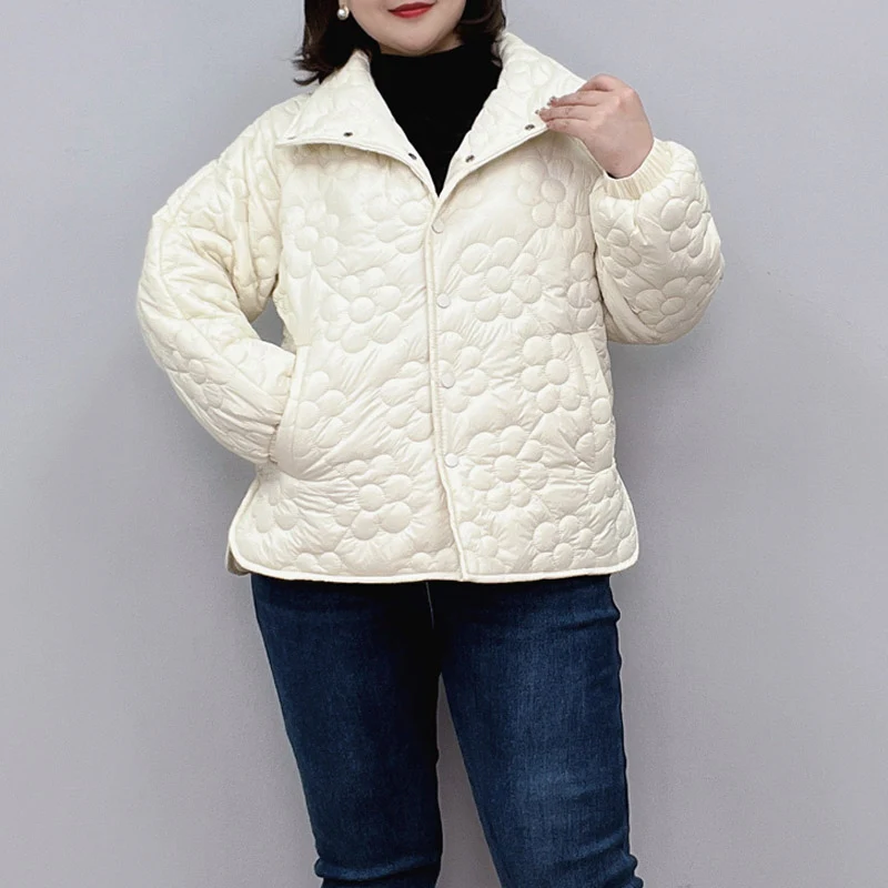 Nora – Long Sleeve Coat with Stand-Up Collar and Pockets - Image 6