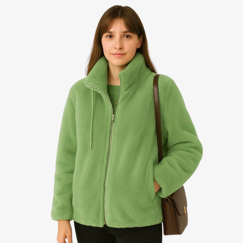 Nora – Long Sleeve Zip-Up Jacket with Stand Collar - Image 4