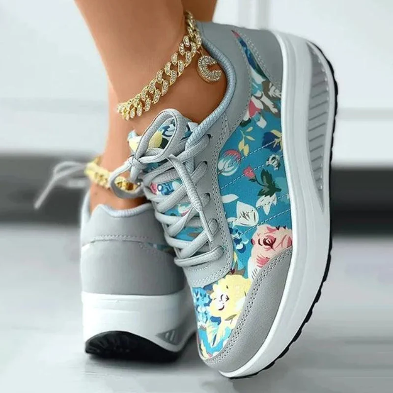 Nora – Floral Print Sneakers with Adjustable Laces - Image 5