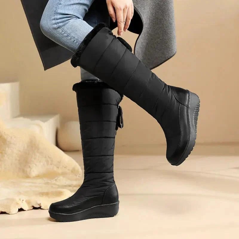 Norlien – Fur-Lined Knee-High Boots with Lace-Up Closure - Image 3