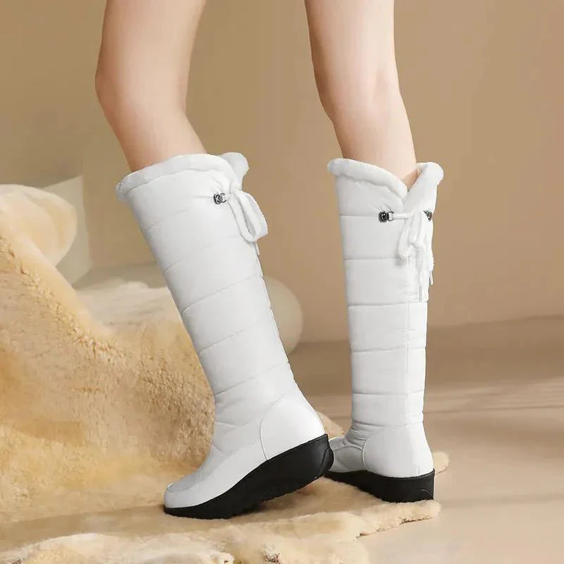 Norlien – Fur-Lined Knee-High Boots with Lace-Up Closure - Image 5
