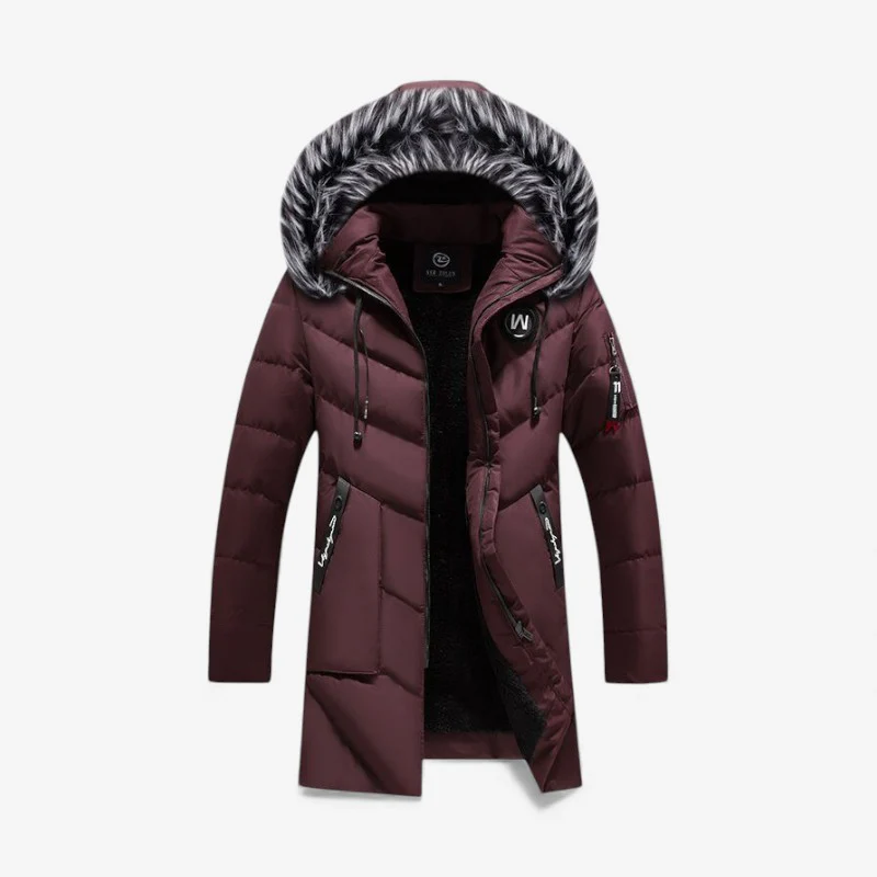 Oliver – Long Sleeve Hooded Jacket with Zipper and Fur Hood - Image 3
