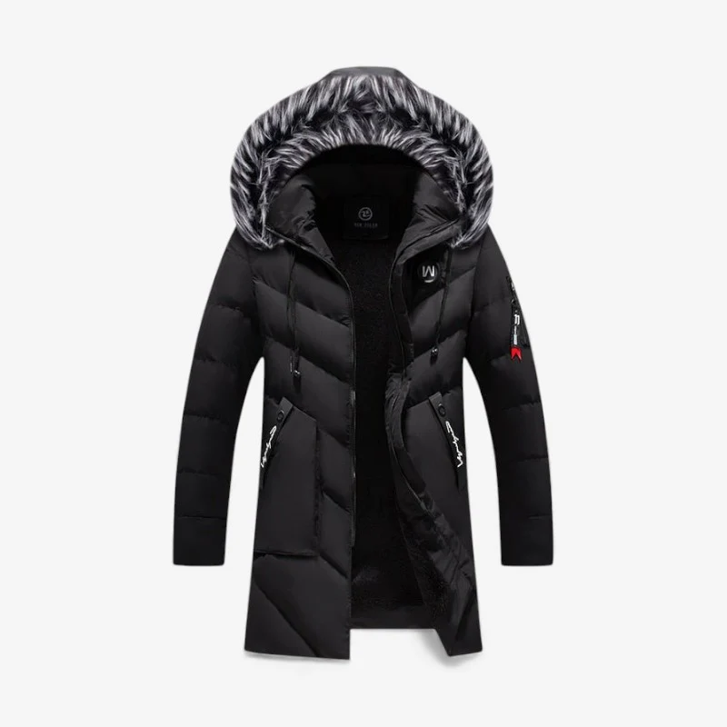 Oliver – Long Sleeve Hooded Jacket with Zipper and Fur Hood - Image 4