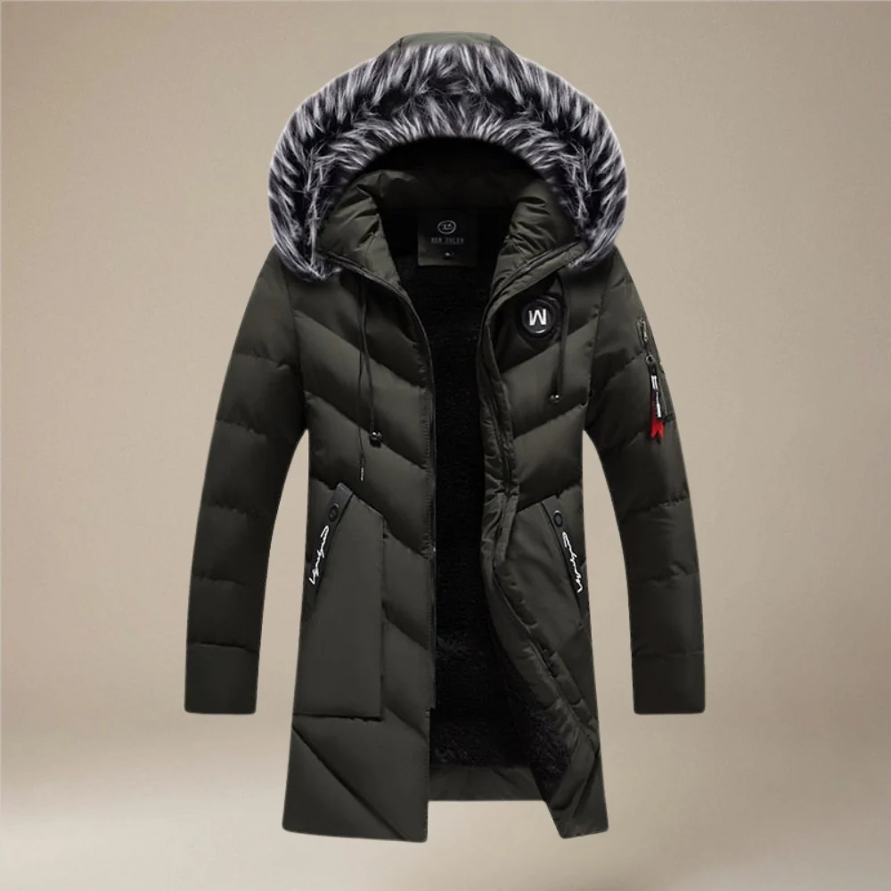 Oliver – Long Sleeve Hooded Jacket with Zipper and Fur Hood - Image 6