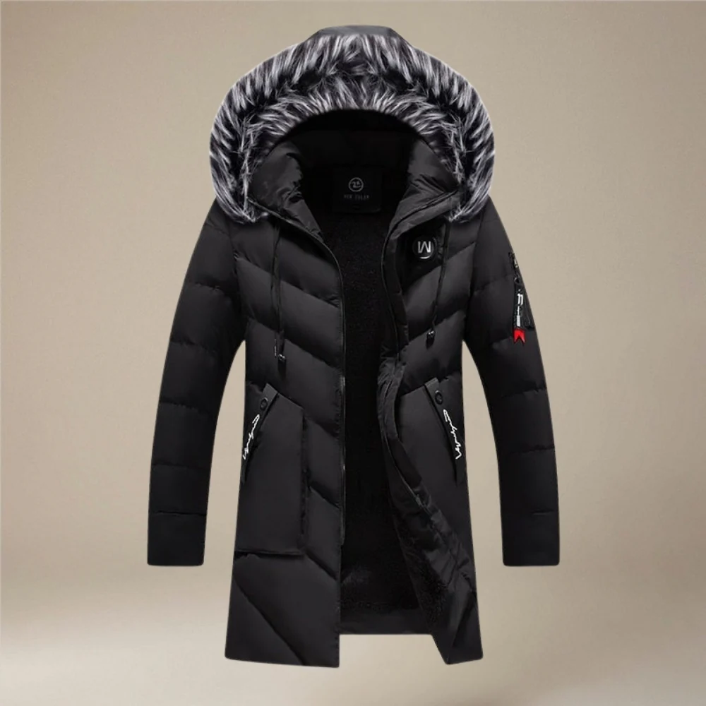 Oliver – Long Sleeve Hooded Jacket with Zipper and Fur Hood - Image 7