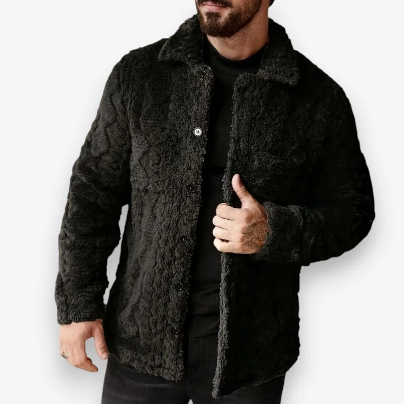 Oliver – Men's Long Sleeve Jacket with Down Collar