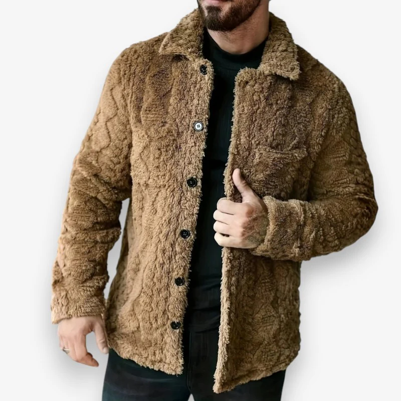 Oliver – Men's Long Sleeve Jacket with Down Collar - Image 2
