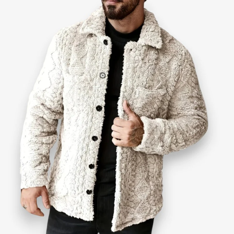 Oliver – Men's Long Sleeve Jacket with Down Collar - Image 4