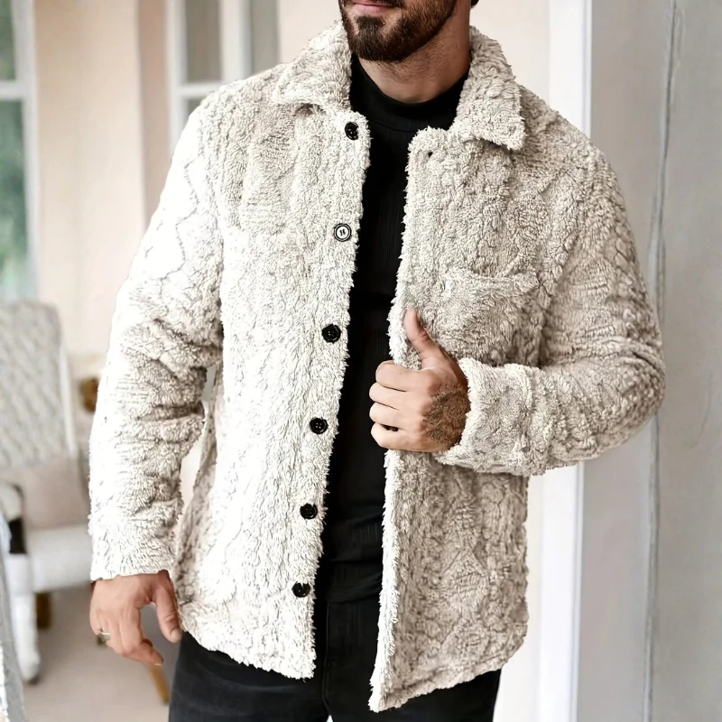 Oliver – Men's Long Sleeve Jacket with Down Collar - Image 5