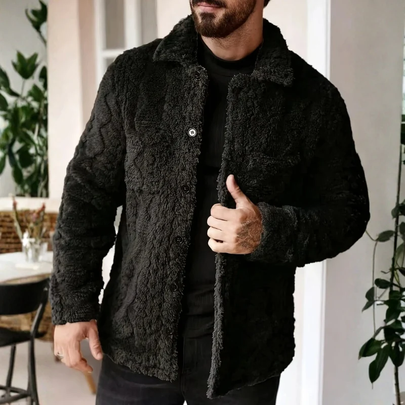 Oliver – Men's Long Sleeve Jacket with Down Collar - Image 8