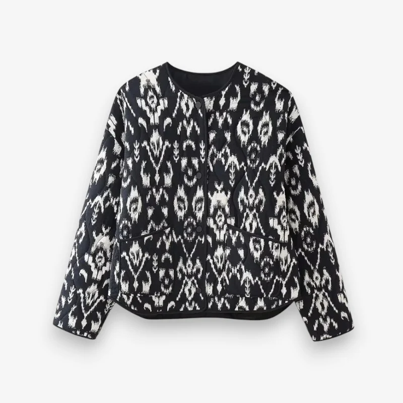 Olivia – Long-Sleeved Jacket with Pockets and Button Closure