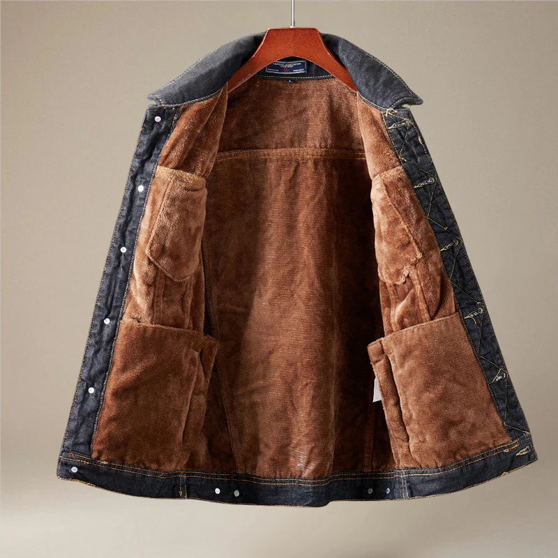 Olivier – Fleece-Lined Jacket with Buttons and Pockets - Image 4