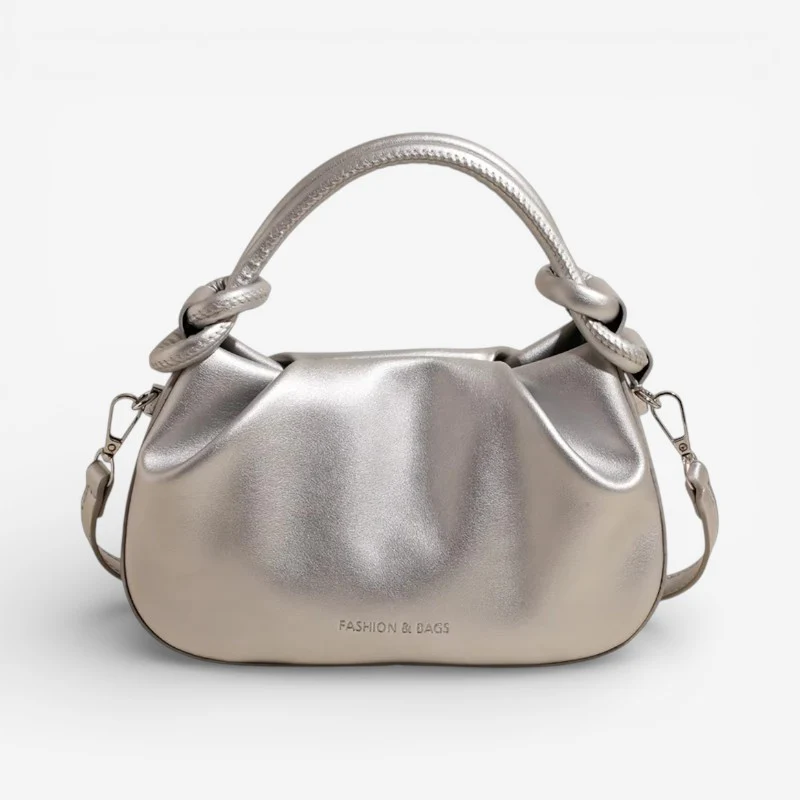 Oriana – Adjustable Shoulder Bag With Knotted Handle And Buckle - Image 2