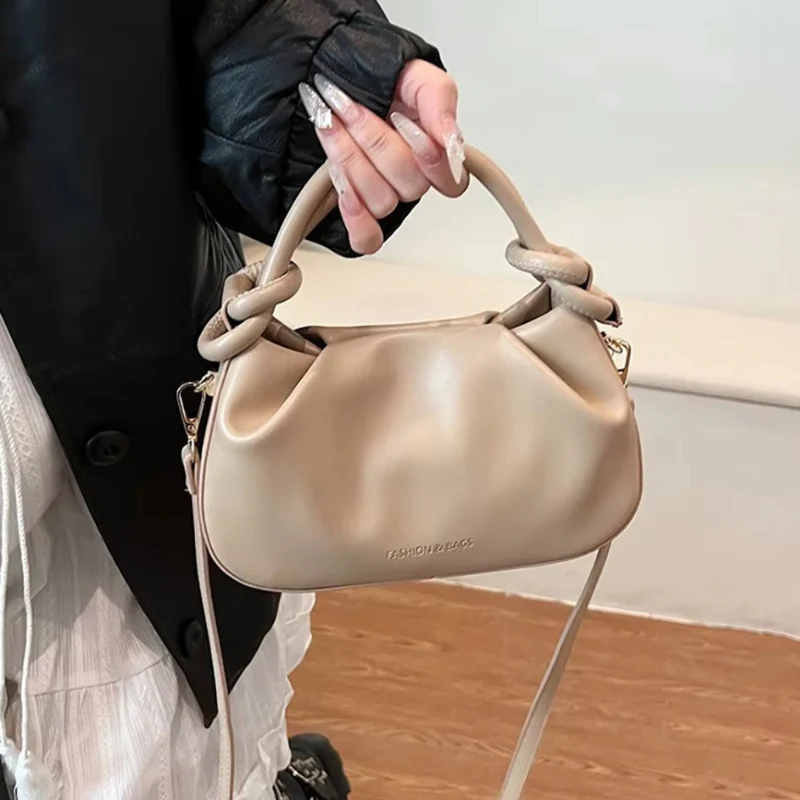 Oriana – Adjustable Shoulder Bag With Knotted Handle And Buckle - Image 8
