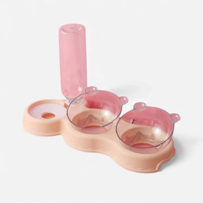 PawBella – Double Pet Bowl with Water Dispenser