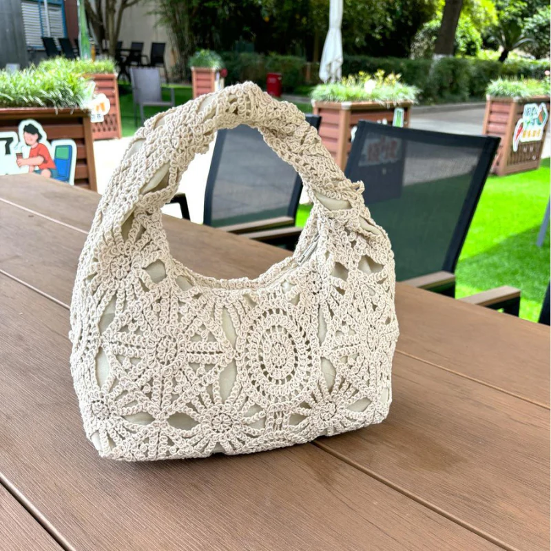 Penelope – Handbag with Openwork Pattern, Handle & Zipper Closure - Image 4