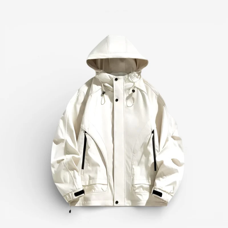 Penny – Women's Coat with Hood & Zipper Pocket - Image 2