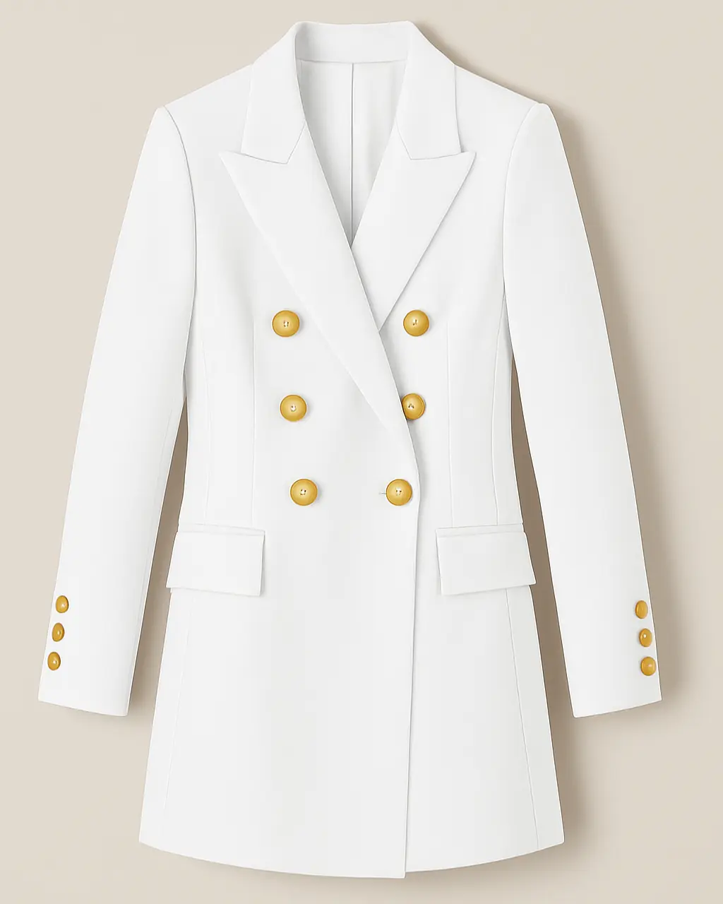 Women's Polyester Blazer Dress with Long Sleeves - Image 4