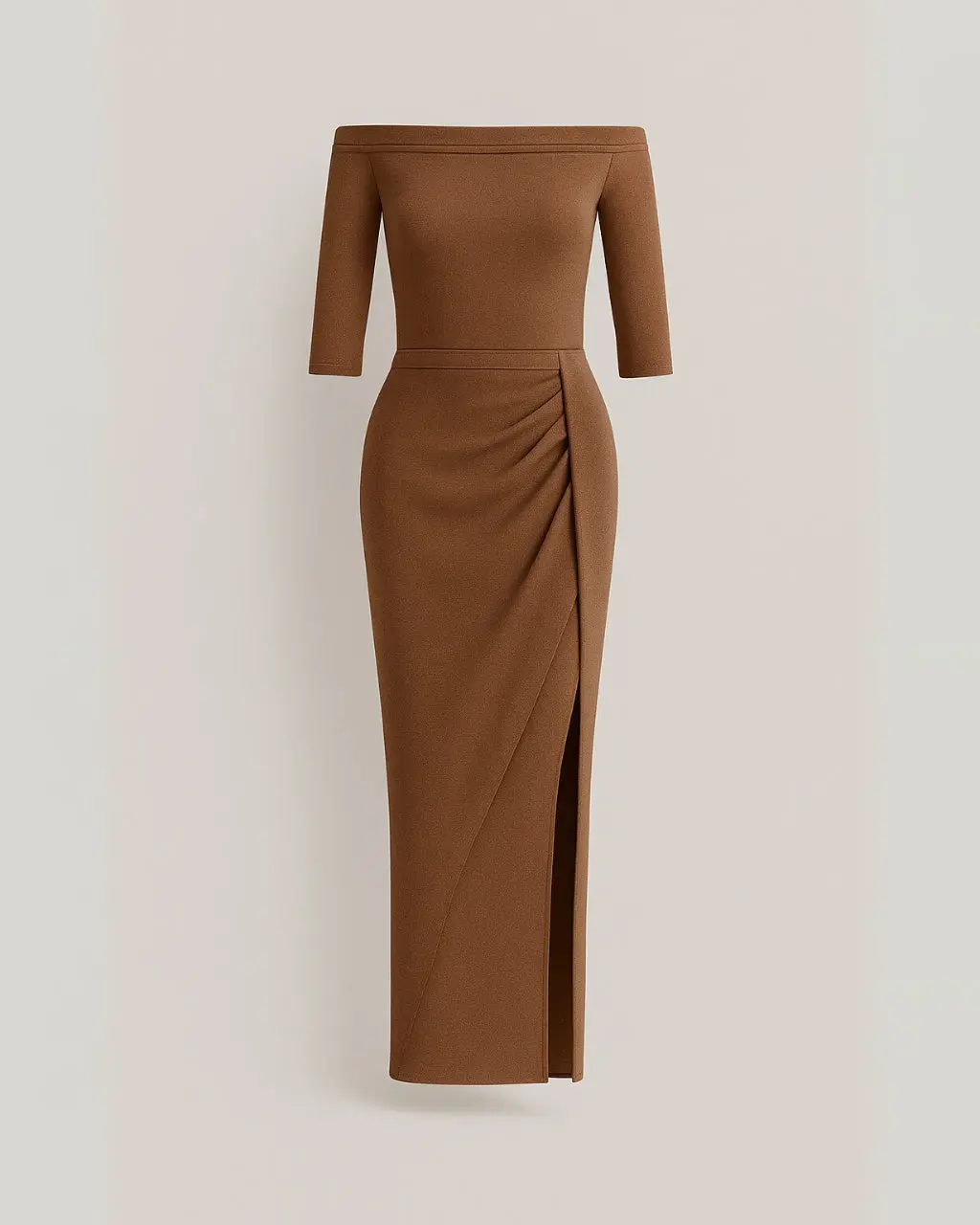 Long Glitter Dress with Short Sleeves made of Polyester - Image 7