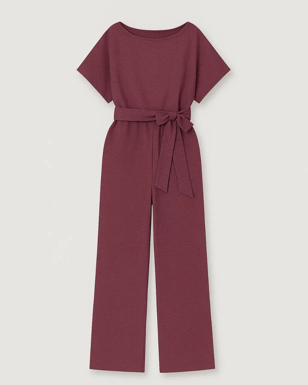 Women's Jumpsuit with Round Neck & Waistband made of Polyester - Image 6