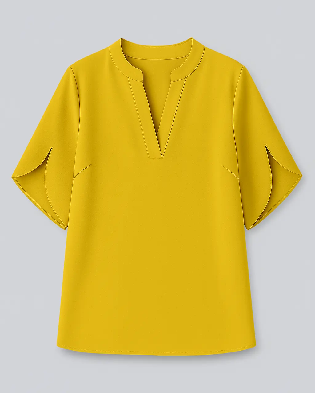 Women's V-neck Blouse made of Polyester-Spandex - Image 4