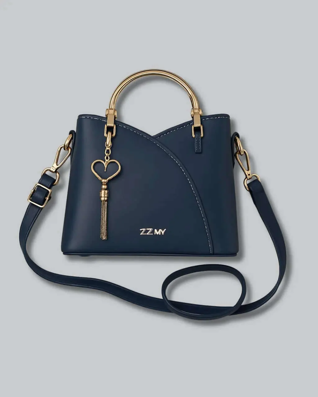 PU Leather Handbag with Detachable Shoulder Strap - Image 4
