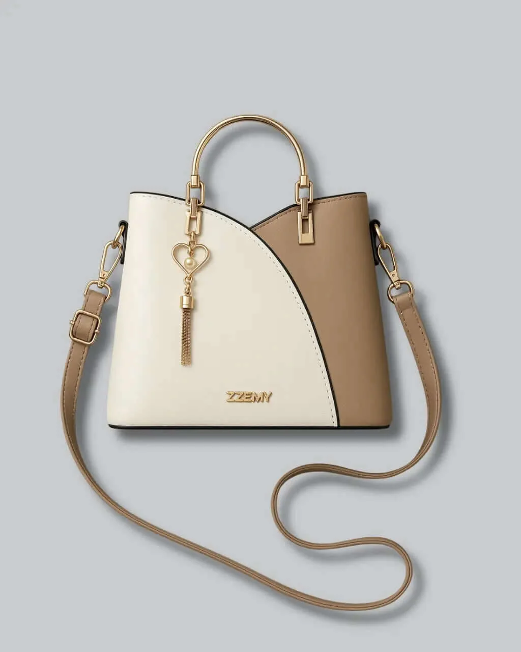 PU Leather Handbag with Detachable Shoulder Strap - Image 7