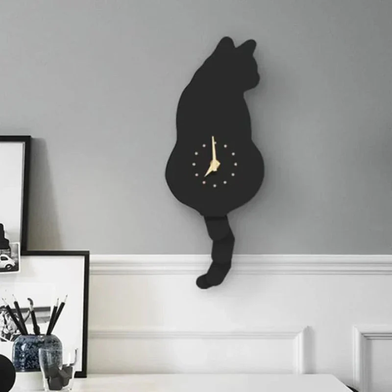 PurrTime – Cat Wall Clock with a Wiggling Tail for Playful Decoration - Image 6