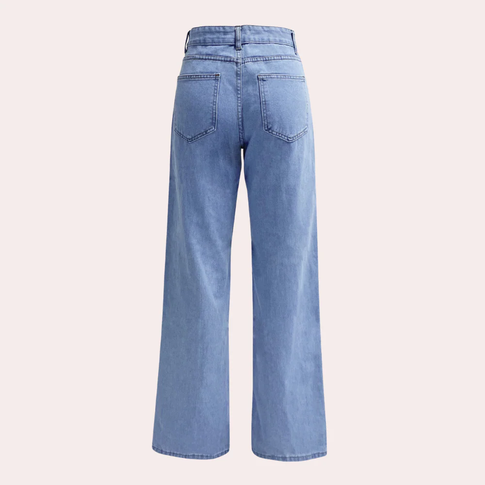 Rianne – High-Waist Wide-Leg Denim Pants & Side Pockets - Image 5