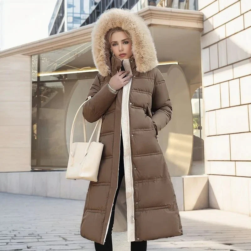 Rivka – Long Coat with Fur Collar and Adjustable Waistband - Image 6
