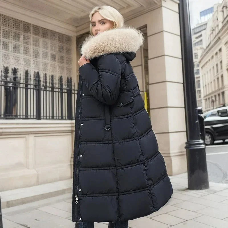 Rivka – Long Coat with Fur Collar and Adjustable Waistband - Image 7