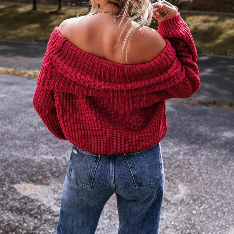Rose – Women's Sweater with Button Detail & Round Neck - Image 3