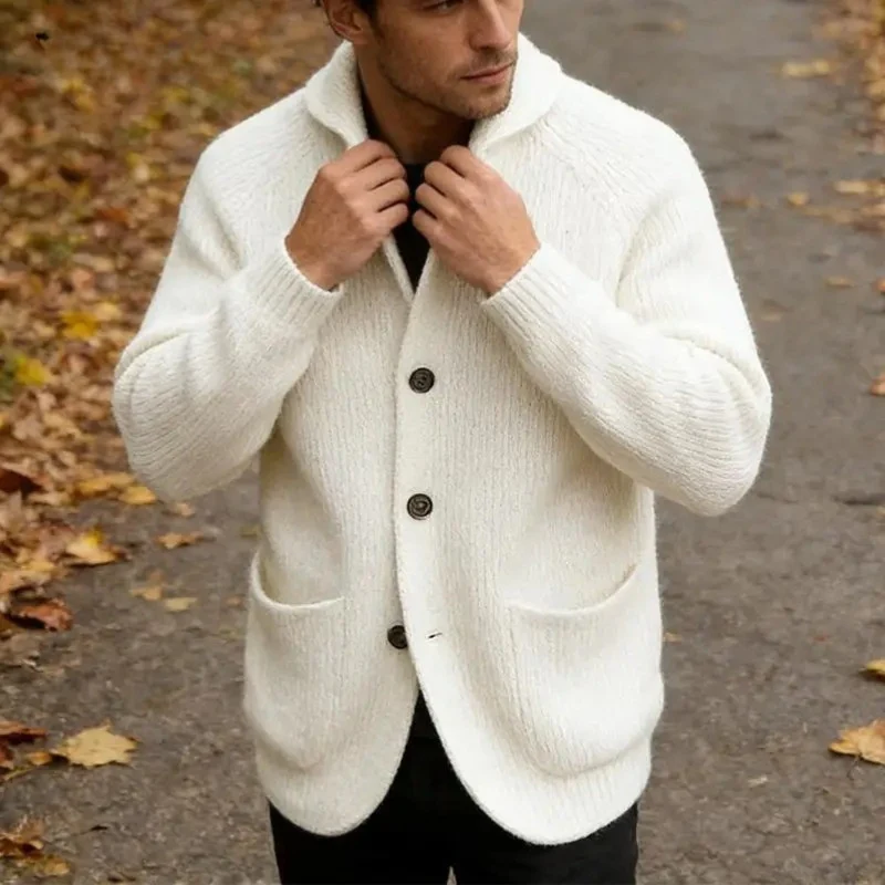 Ryan – Women's Long Sleeve Sweater with Button Closure and Pockets - Image 10