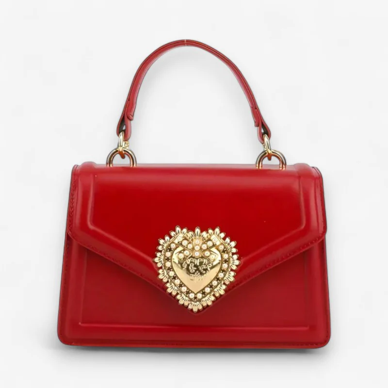 Sarah – Handbag with Adjustable Strap & Heart Closure - Image 2