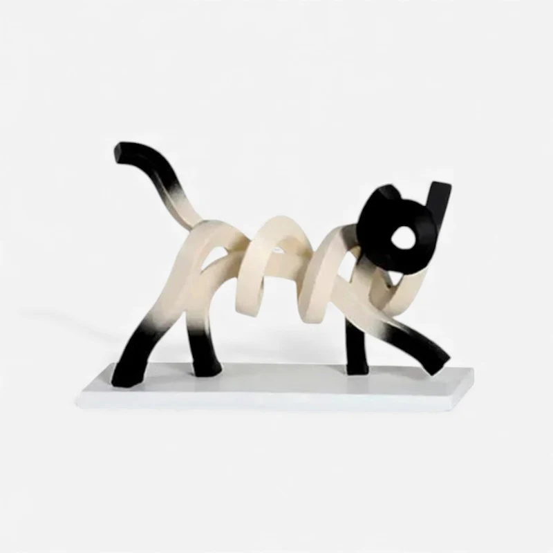 SculptAura – Decorative Animal Figurine with Twisted Lines