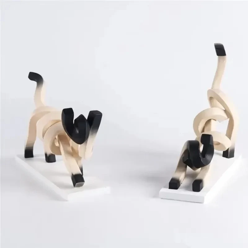 SculptAura – Decorative Animal Figurine with Twisted Lines - Image 3