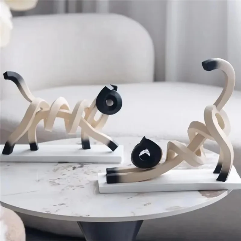 SculptAura – Decorative Animal Figurine with Twisted Lines - Image 4