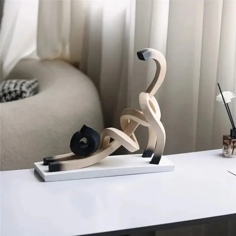 SculptAura – Decorative Animal Figurine with Twisted Lines - Image 6
