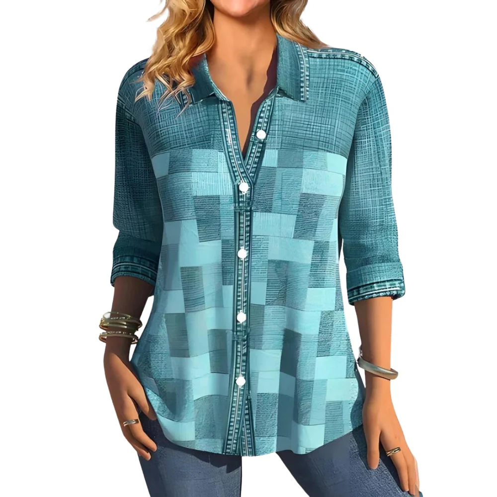 Senna – Printed Shirt, Long Sleeves & Classic Collar - Image 3