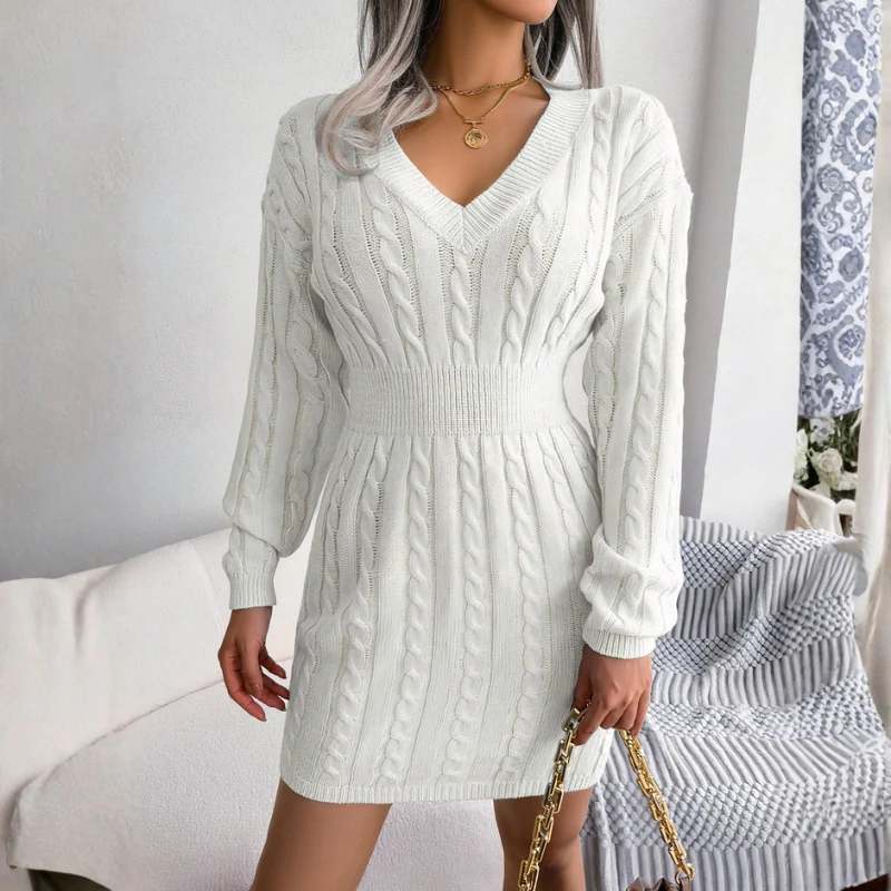 Sophia – Knitted Sweater with Long Sleeves and Ribbed Hem - Image 4