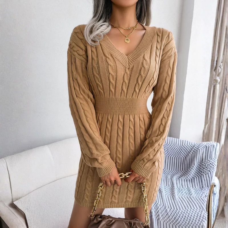 Sophia – Knitted Sweater with Long Sleeves and Ribbed Hem - Image 5
