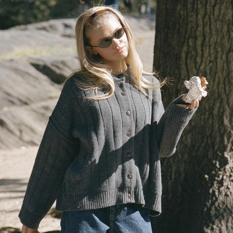 Sophia – Women's Long Sleeve Button-Up Cardigan - Image 6