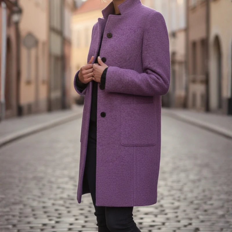 Sophia – Women's Long Sleeve Jacket with Front Pockets - Image 7