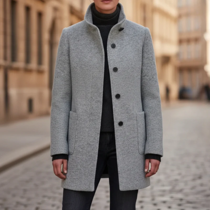 Sophia – Women's Long Sleeve Jacket with Front Pockets - Image 8