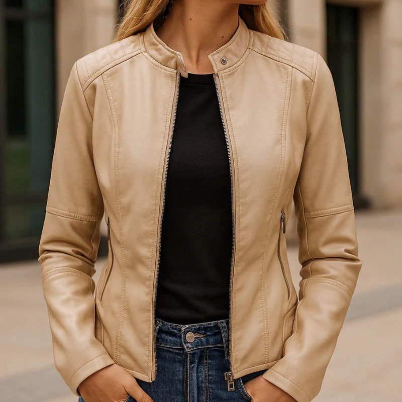 Sophia – Long Sleeve Jacket with Zipper Closure - Image 13