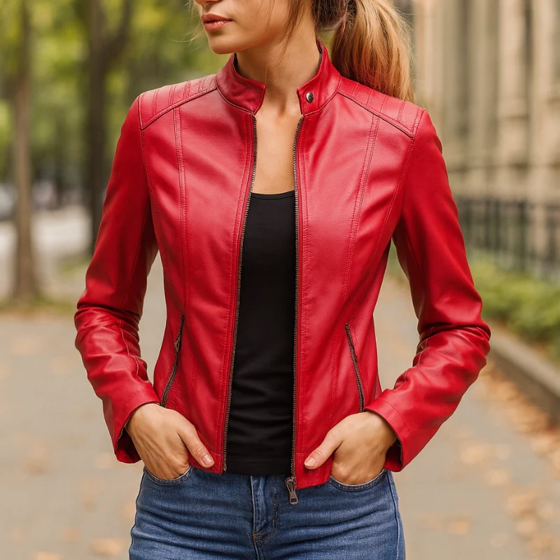Sophia – Long Sleeve Jacket with Zipper Closure - Image 8