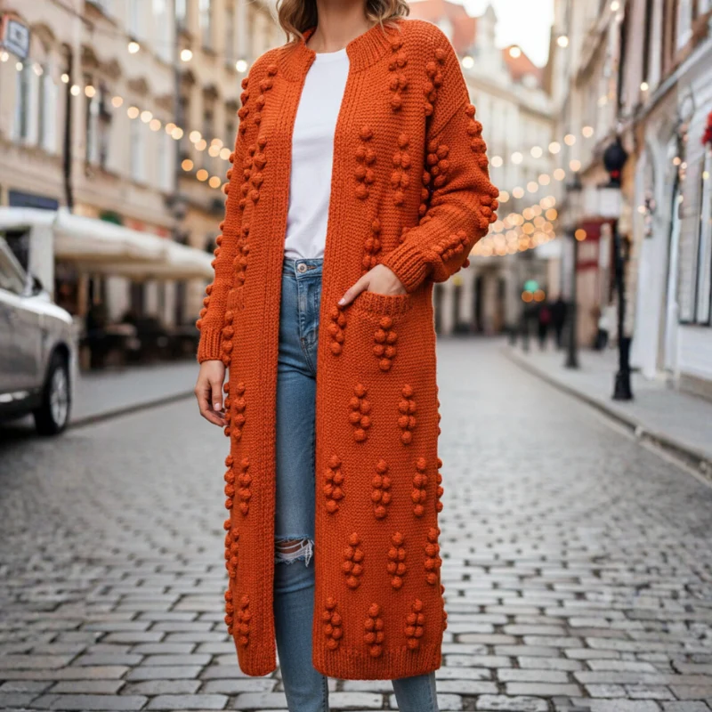 Sophia – Women's Oversized Jacket with Long Sleeves and Bubble Design - Image 13